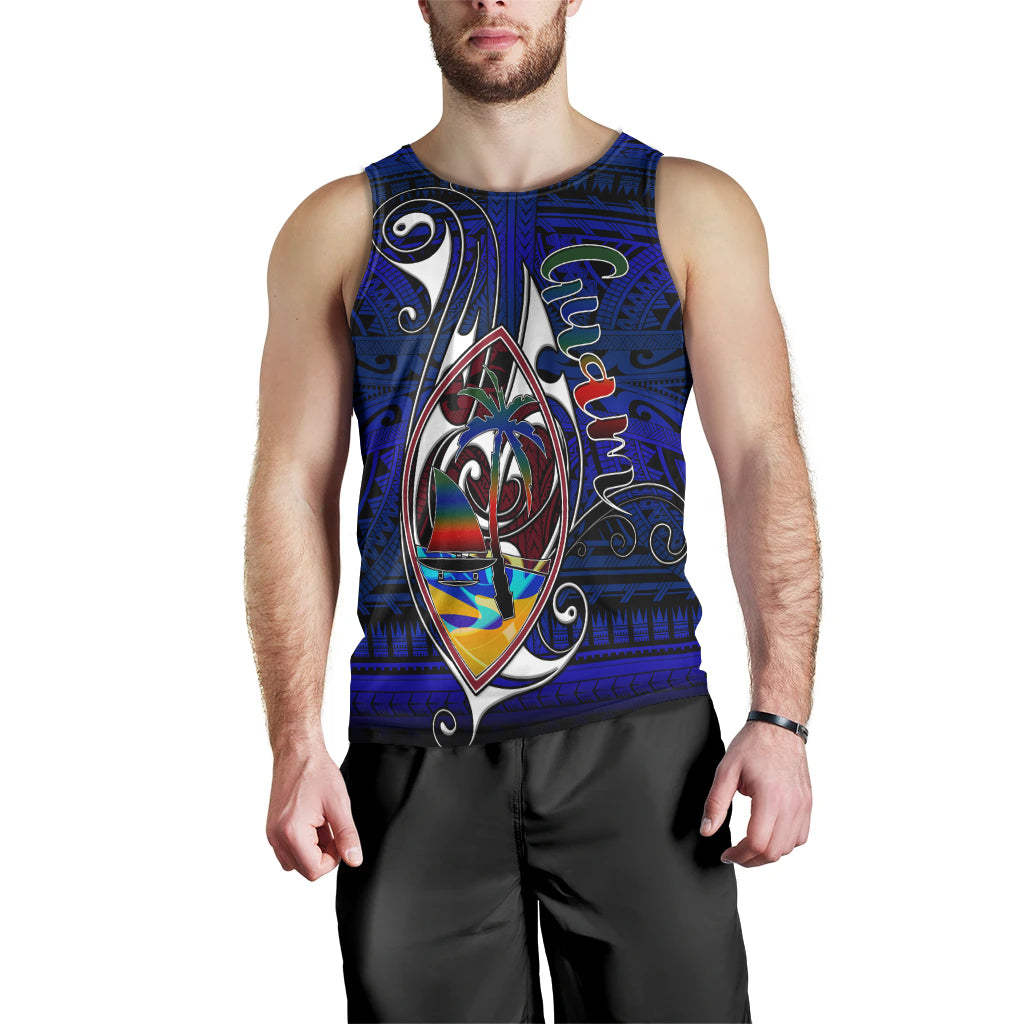 Guam Men Tank Top - Guam Independence Day With Hook Polynesian Patterns