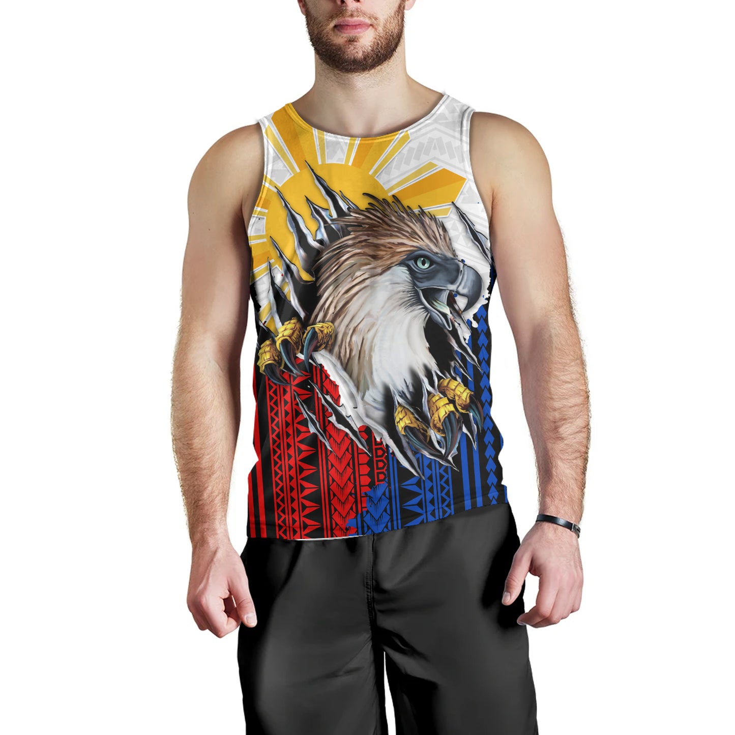 Philippines Filipinos Tank Top Eagle Claws Scratching Grunge Style