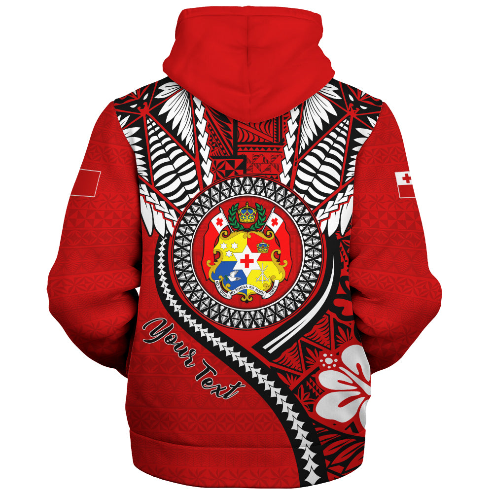 Tonga Sherpa Hoodie Custom Tribal Ngatu Pattern Circle Style