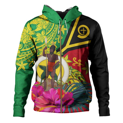 Vanuatu Hoodie Flag Tribal Tropical Style