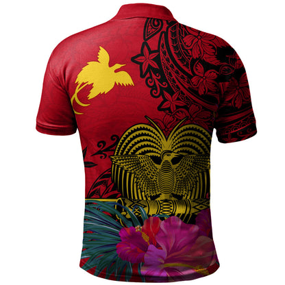 Papua New Guinea Polo Shirt Flag Tribal Tropical Style