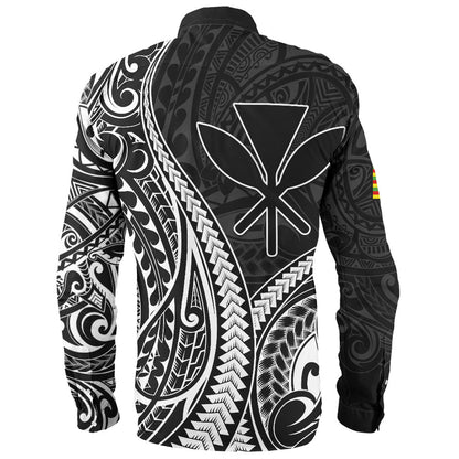 Hawaii Long Sleeve Shirt Polynesian Tribal Tattoo Island Spirit Style
