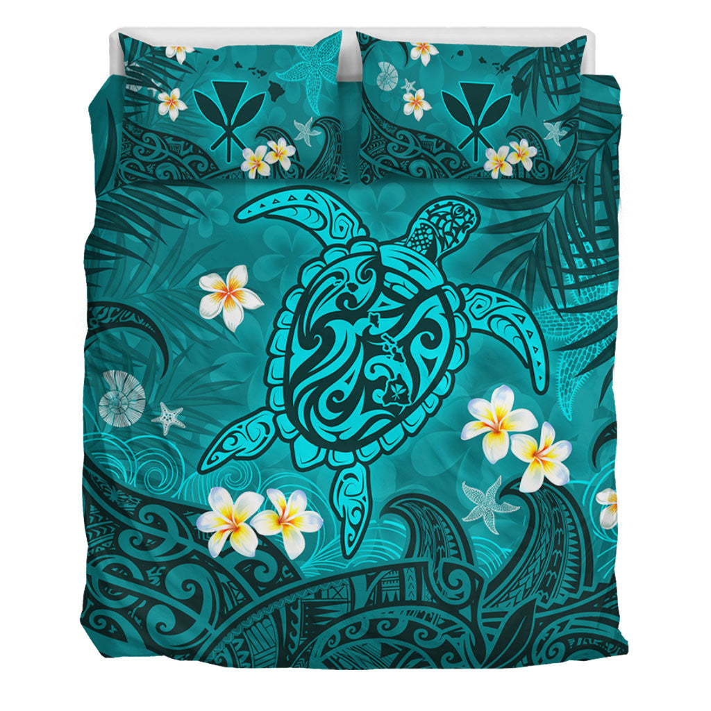 Hawaii Bedding Set Hawaiian Sea Turtle & Floral Dreams