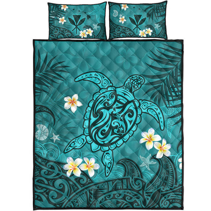 Hawaii Quilt Bed Set Hawaiian Sea Turtle & Floral Dreams