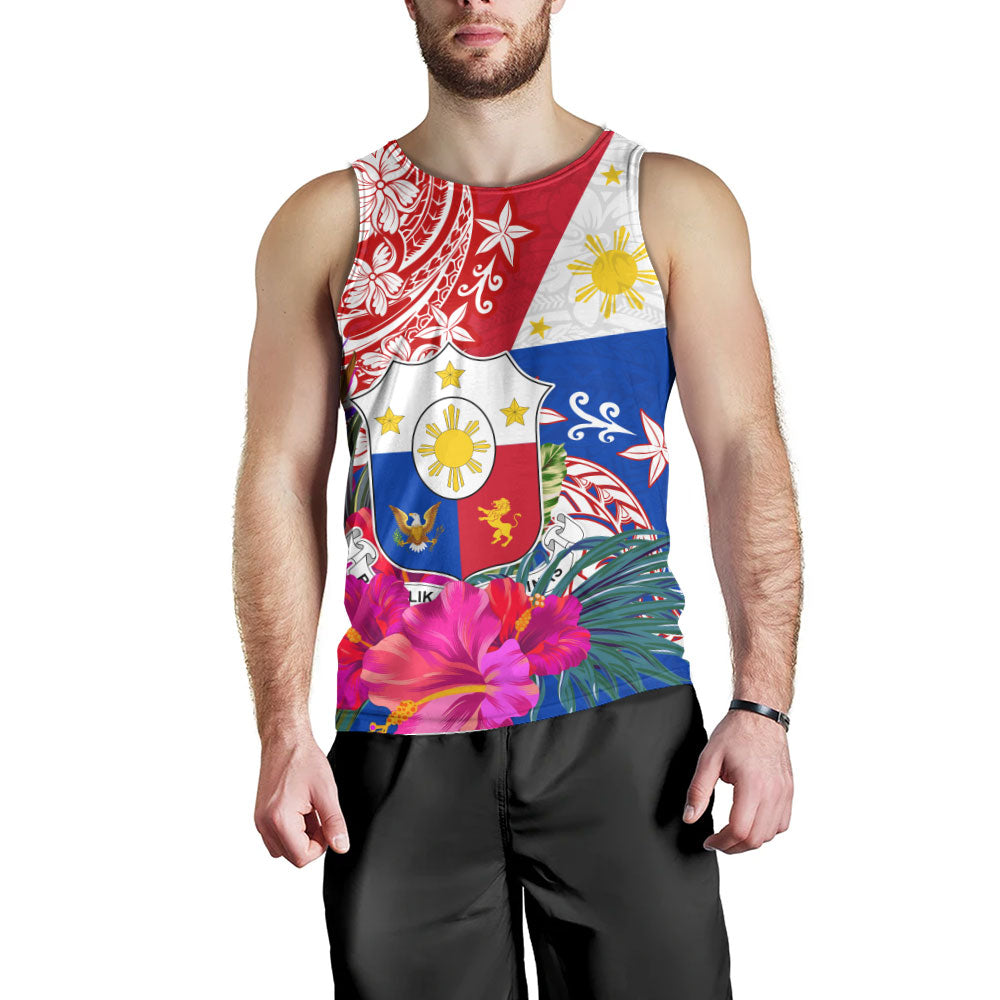 Philippines Filipinos Tank Top Flag Tribal Tropical Style