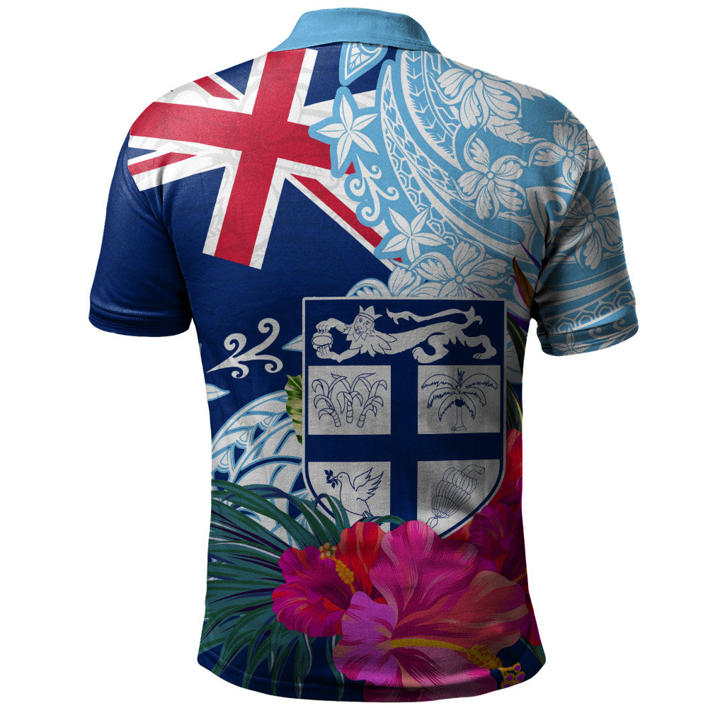 Fiji Polo Shirt Flag Tribal Tropical Style