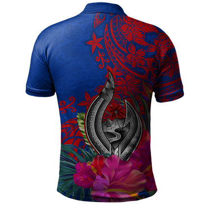 Guam Polo Shirt Flag Tribal Tropical Style