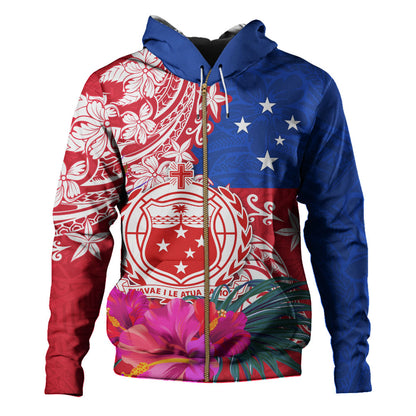 Samoa Hoodie Flag Tribal Tropical Style
