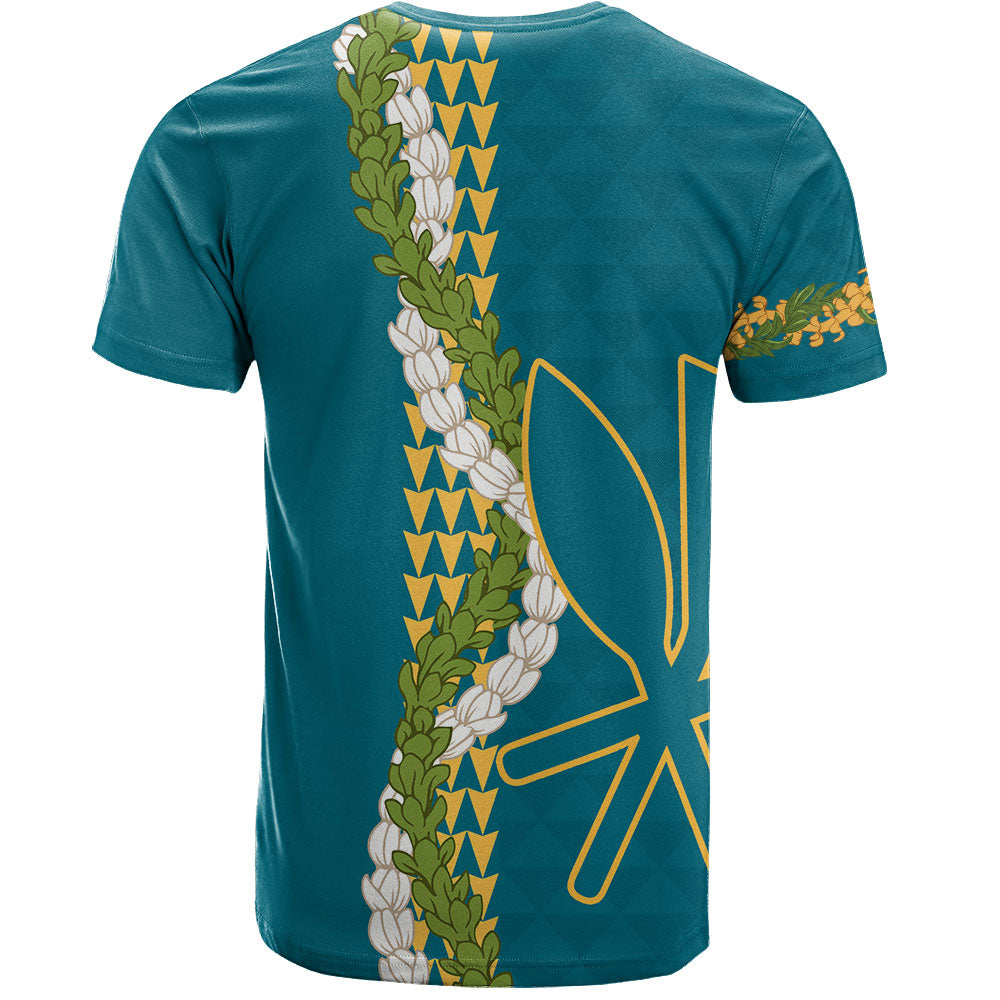Hawaii T-Shirt Kanaka Maoli Puakenikeni Maile Flower Lei