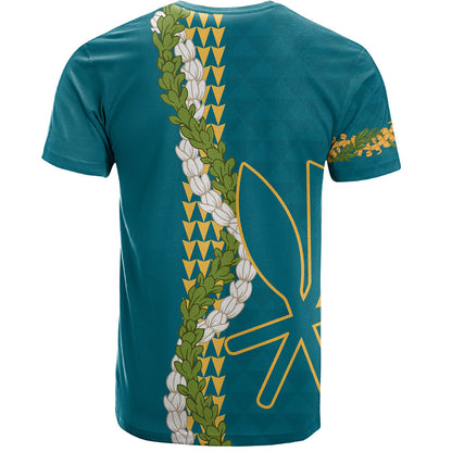 Hawaii T-Shirt Kanaka Maoli Puakenikeni Maile Flower Lei