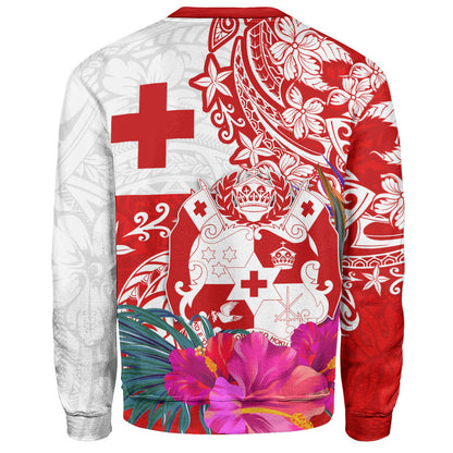 Tonga Sweatshirt Flag Tribal Tropical Style
