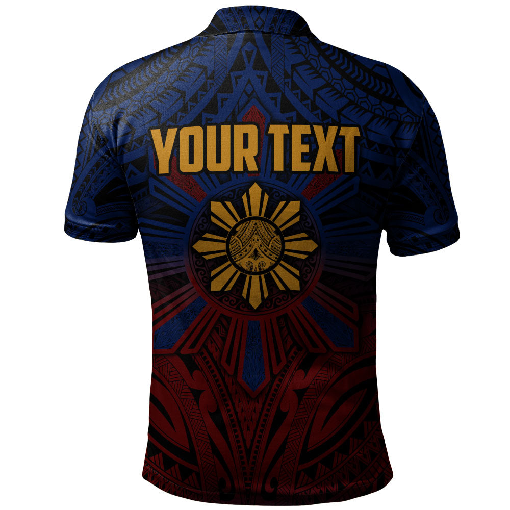 Philippines Filipinos Polo Shirt Golden Sun Islands Tribal Style