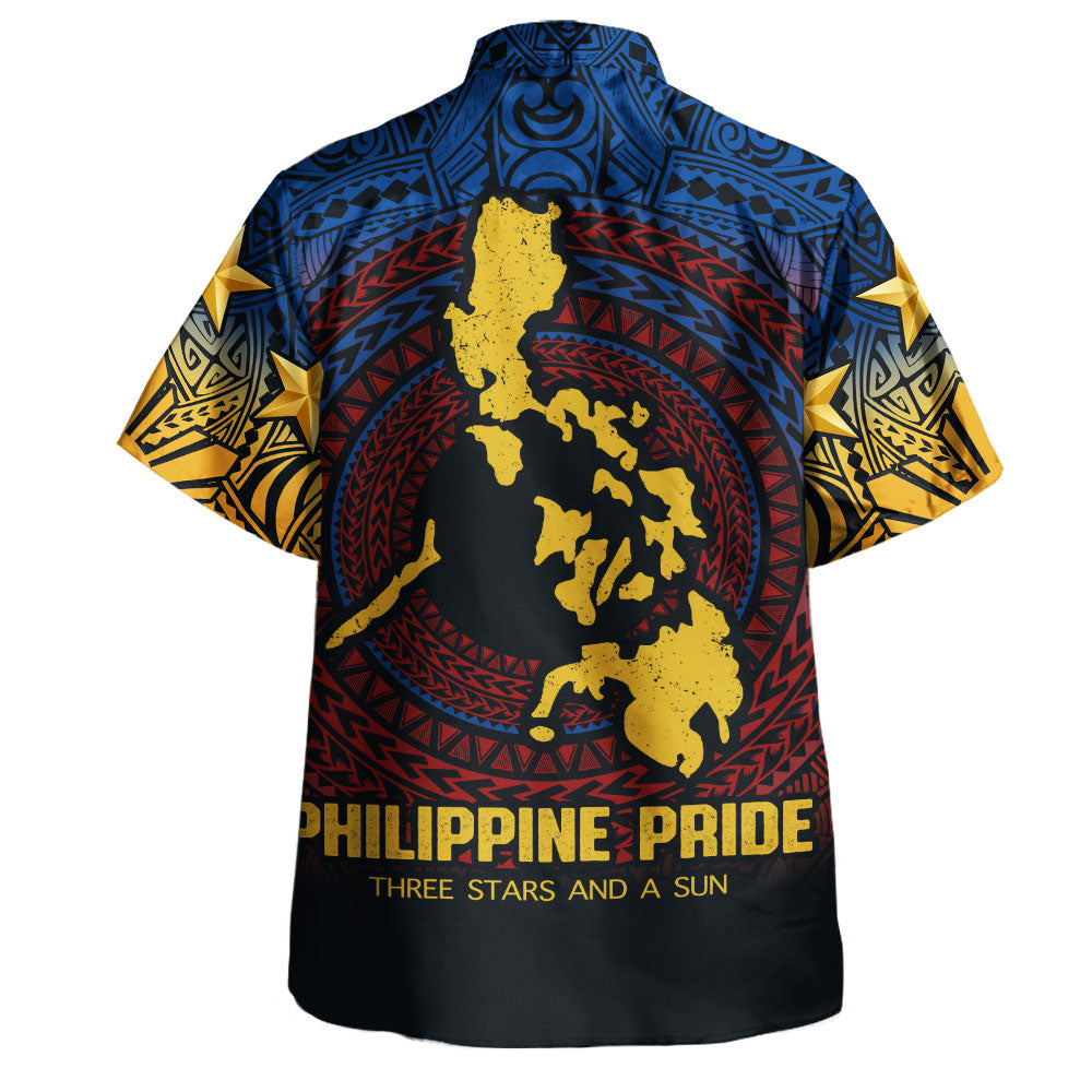 Philippines Filipinos Hawaiian Shirt Philippine Pride Three Stars and A Sun
