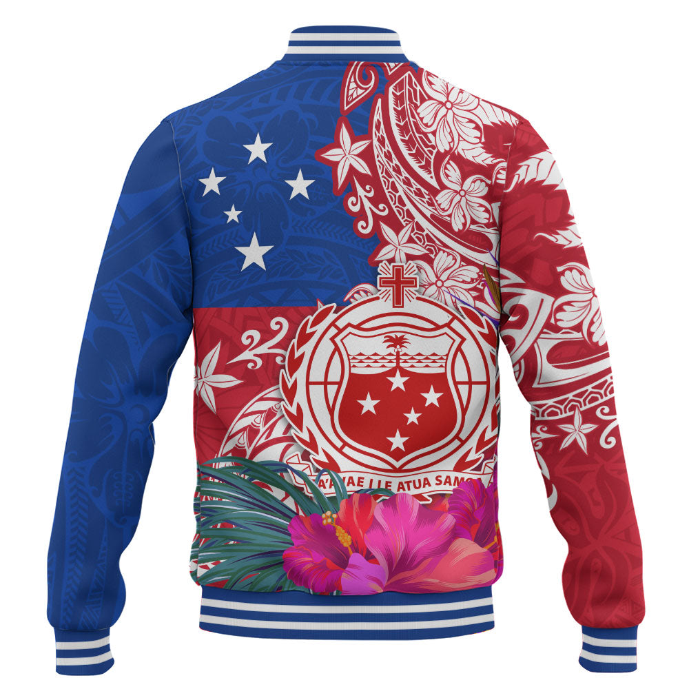 Samoa Baseball Jacket Flag Tribal Tropical Style