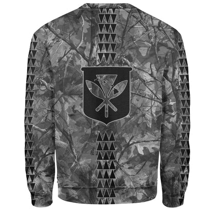 Hawaii Sweatshirt Woodland Kanaka Camo Style