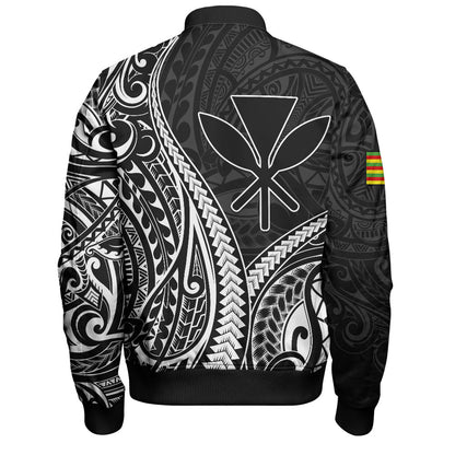 Hawaii Bomber Jacket Polynesian Tribal Tattoo Island Spirit Style