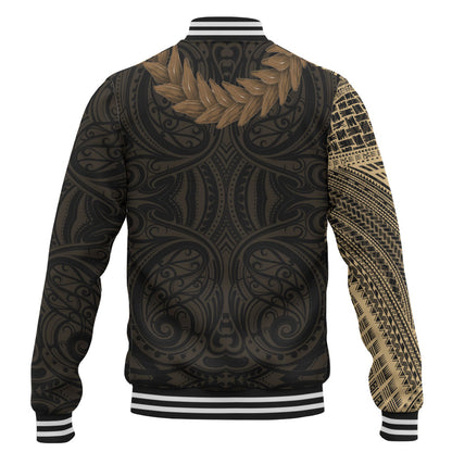 Samoa Baseball Jacket Tattoo Roman Reigns With Ula Fala Style Brown