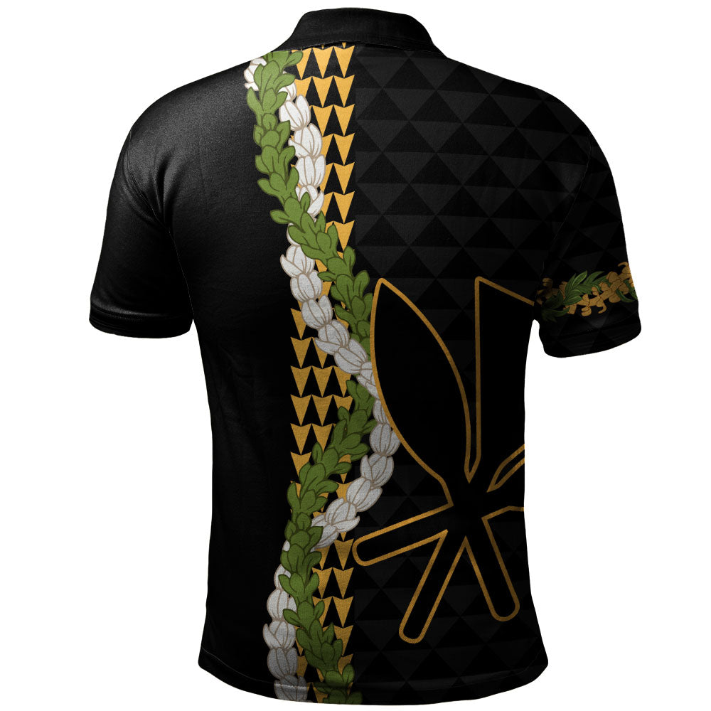 Hawaii Polo Shirt Kanaka Maoli Puakenikeni Maile Flower Lei