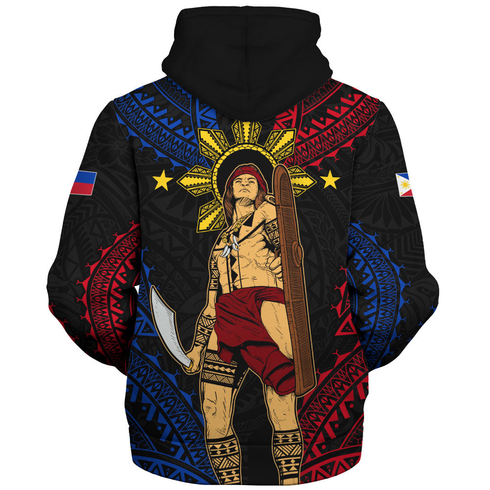 Philippines Filipinos Sherpa Hoodie Lapu Lapu Tattoo Batok Tribal Motifs Designs
