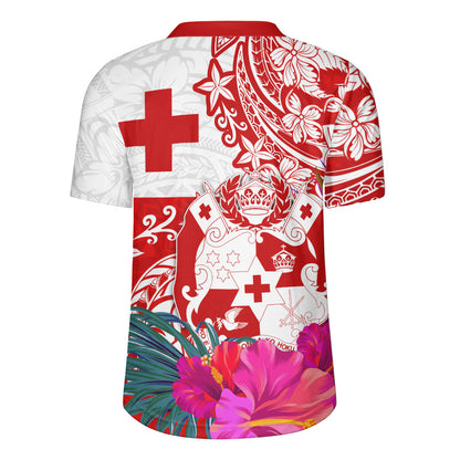 Tonga Rugby Jersey Flag Tribal Tropical Style