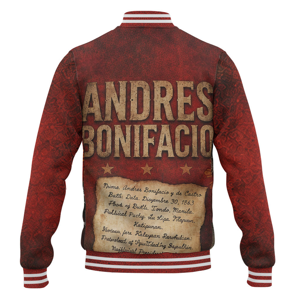 Philippines Filipinos Baseball Jacket Andres Bonifacio Philippine Hero