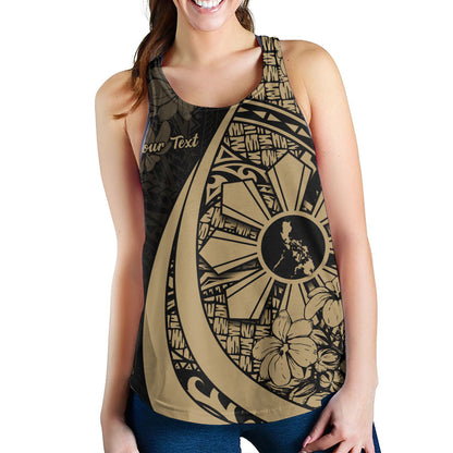 Philippines Filipinos Women Tank Custom National Sampaguita Flower Symbols Style
