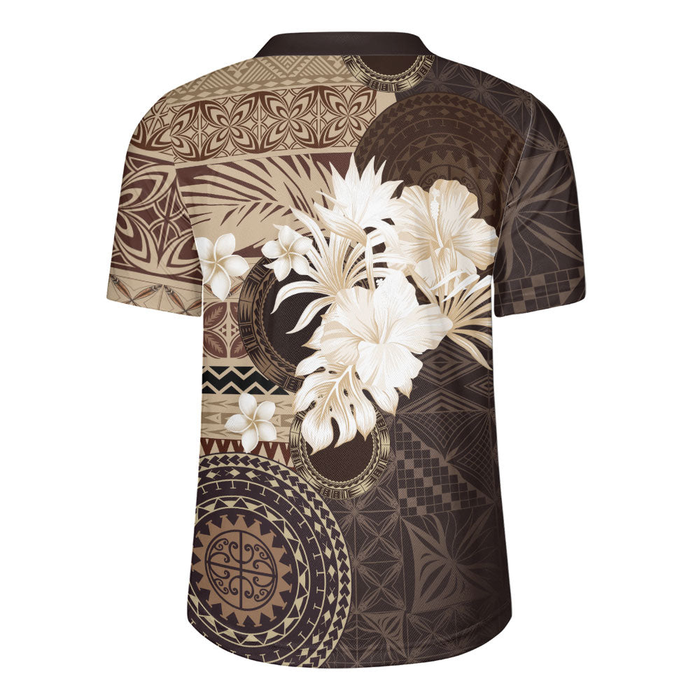 Samoa Rugby Jersey Siapo Motif Print Fabric