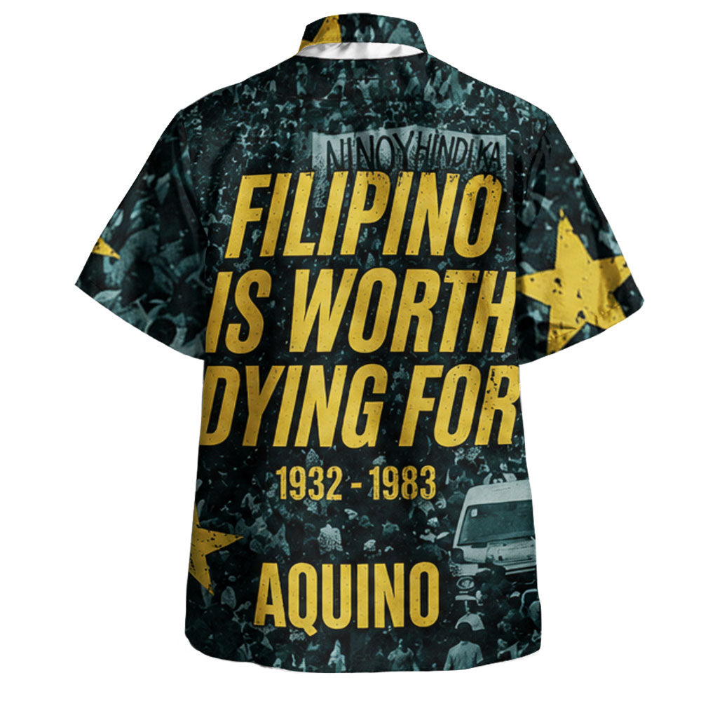 Philippines Filipinos Hawaiian Shirt Ninoy Aquino Philippine History Tribute Style
