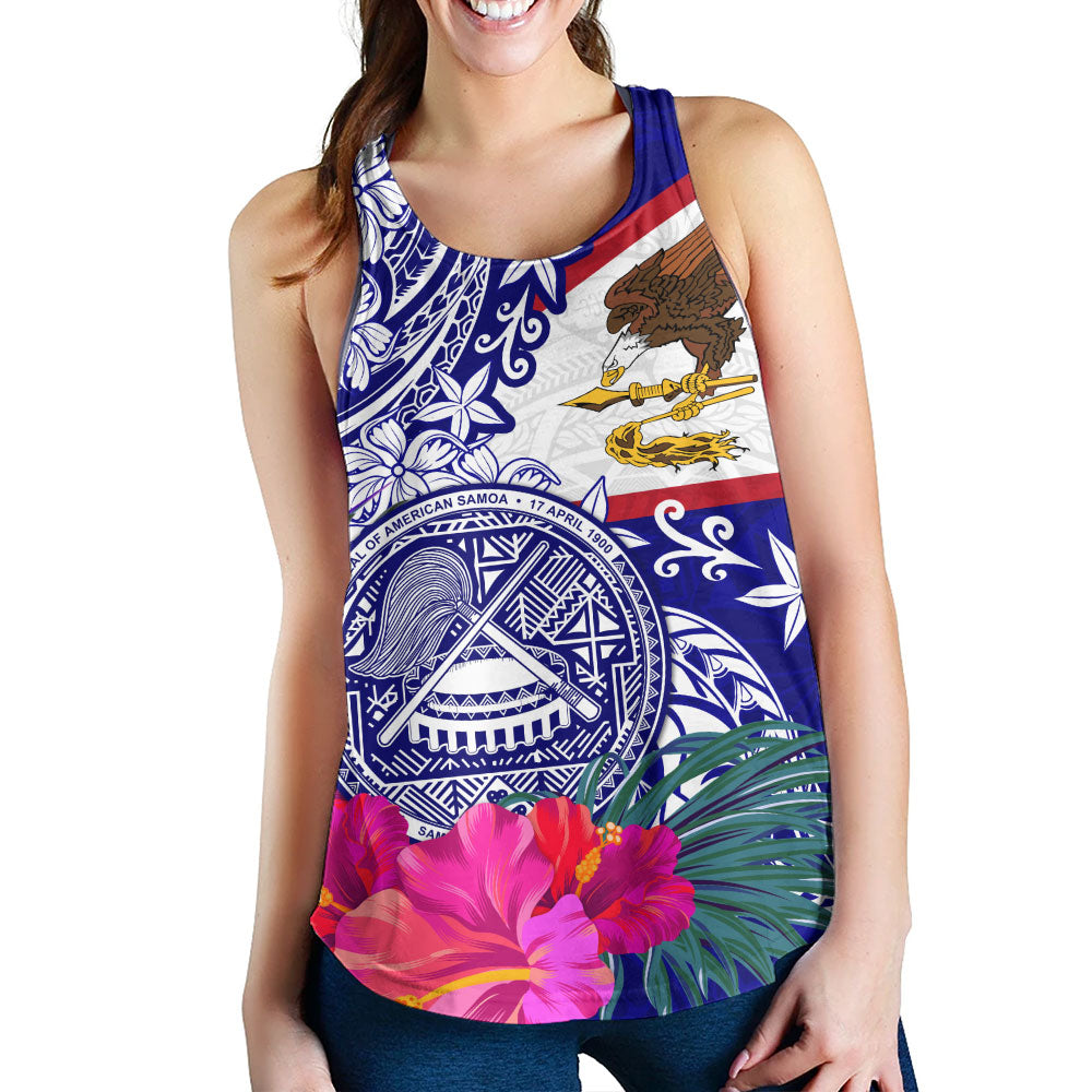 American Samoa Women Tank Flag Tribal Tropical Style