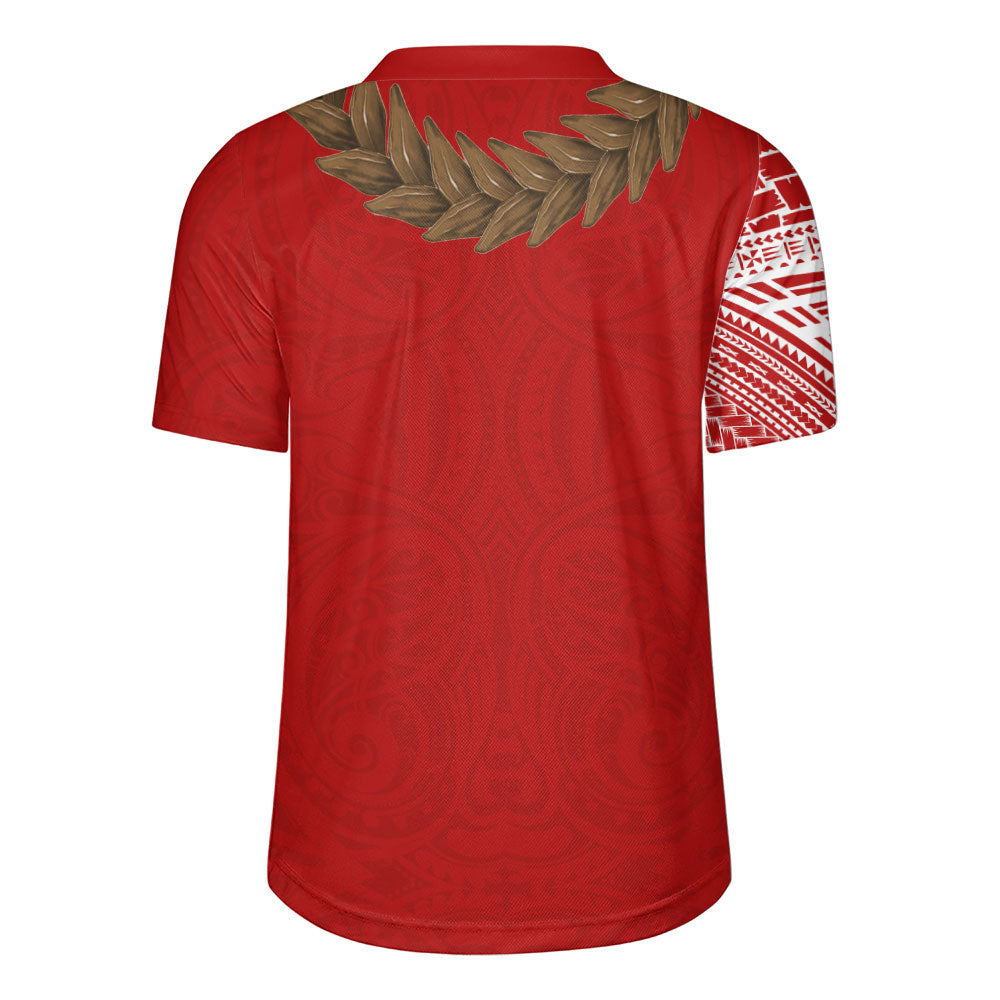 Samoa Rugby Jersey Tattoo Roman Reigns With Ula Fala Style Brown