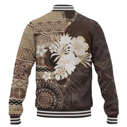 Samoa Baseball Jacket Siapo Motif Print Fabric