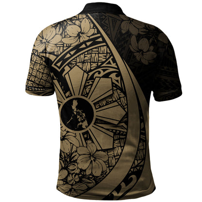 Philippines Filipinos Polo Shirt Custom National Sampaguita Flower Symbols Style
