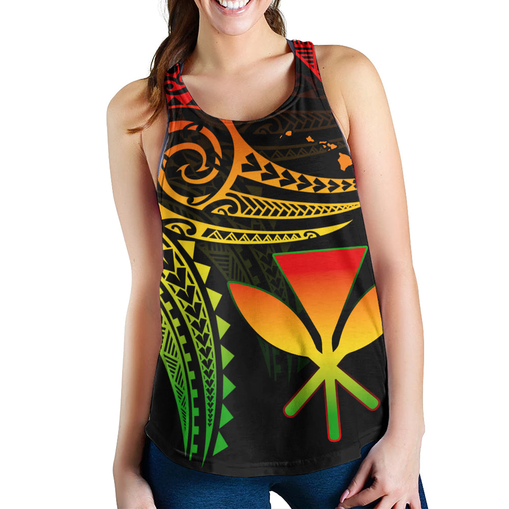 Hawaii Women Tank Polynesian Flame Of Hawaii Style