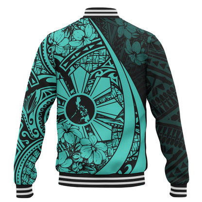 Philippines Filipinos Baseball Jacket Custom National Sampaguita Flower Symbols Style