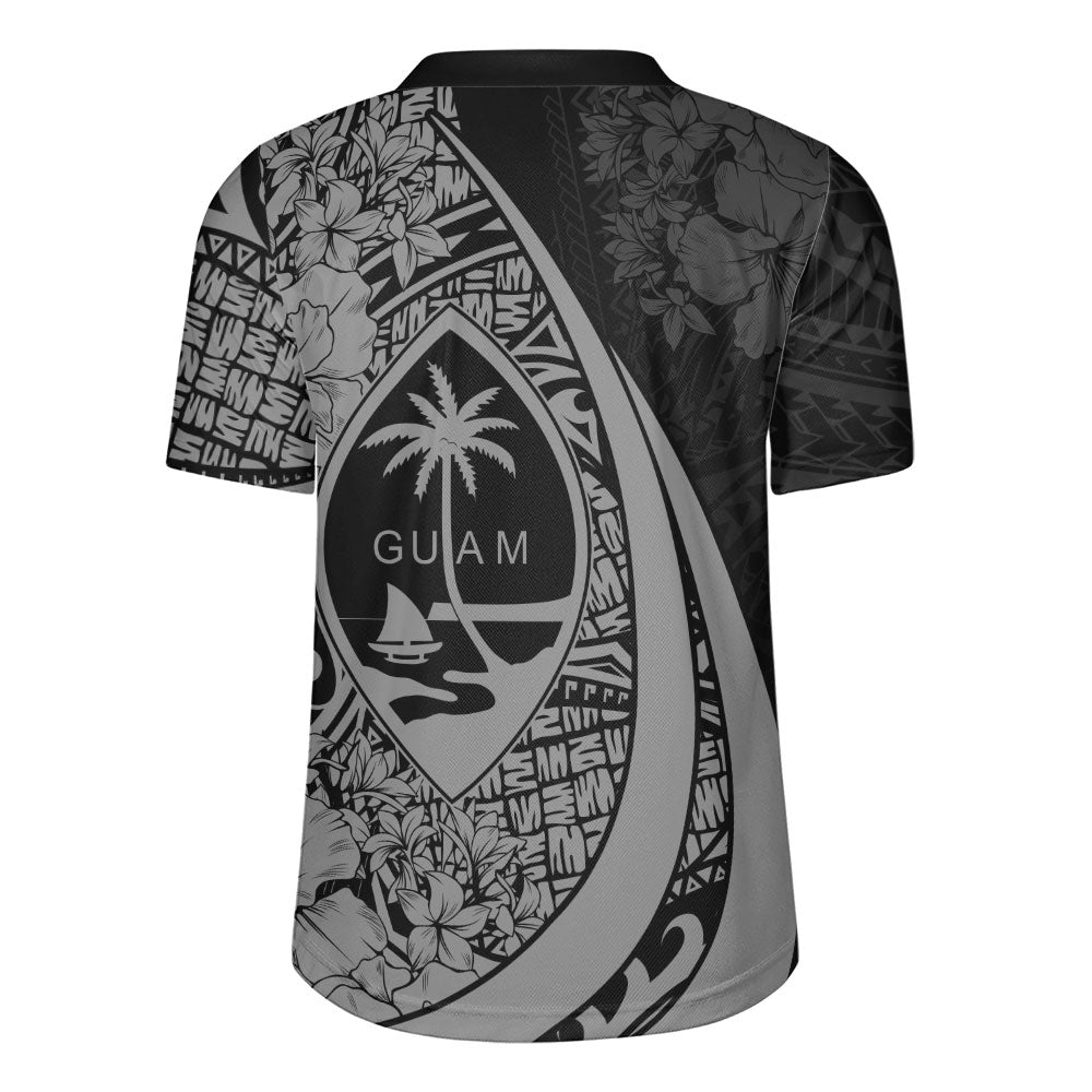 Guam Rugby Jersey Custom Hibiscus Flower Symbols Style