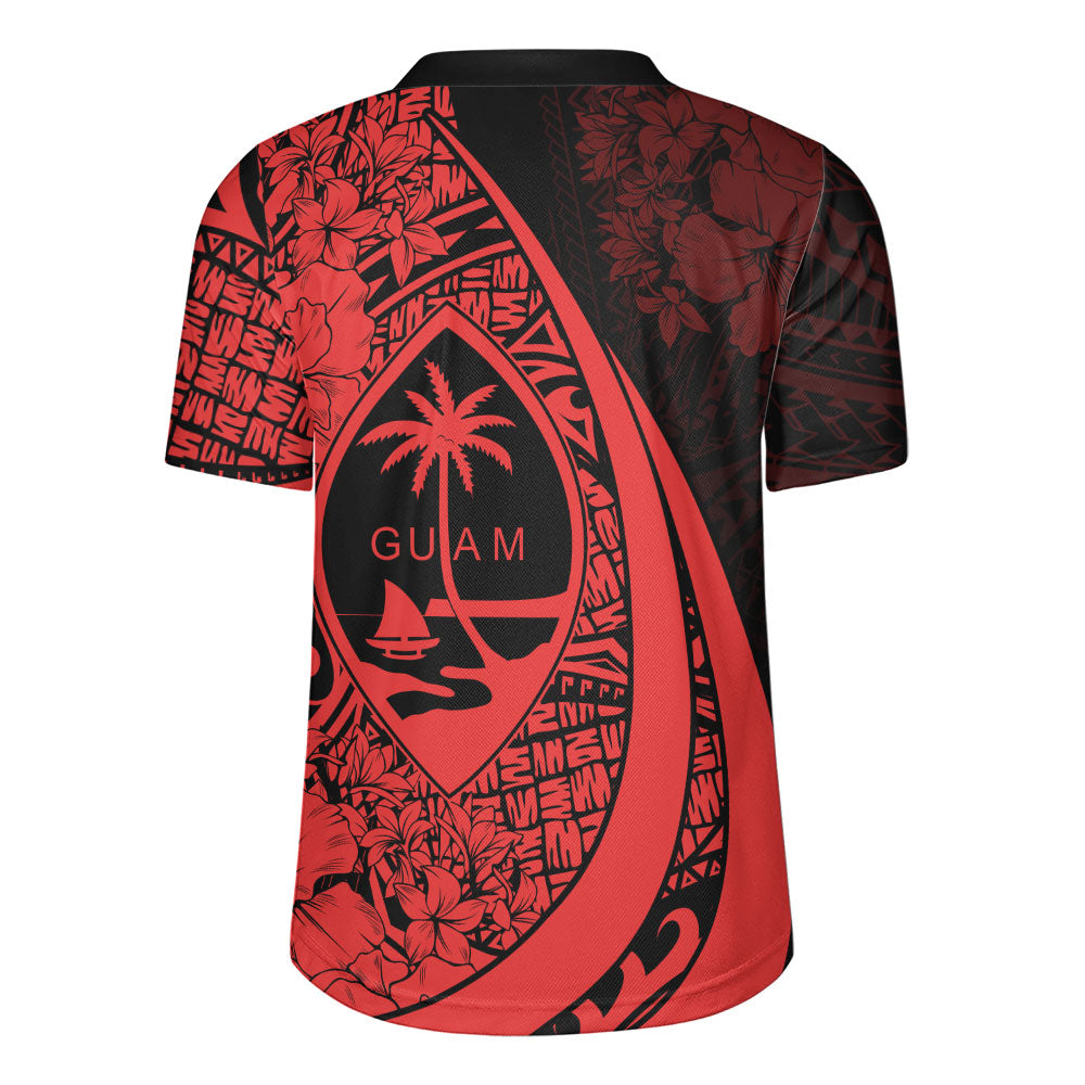 Guam Rugby Jersey Custom Hibiscus Flower Symbols Style