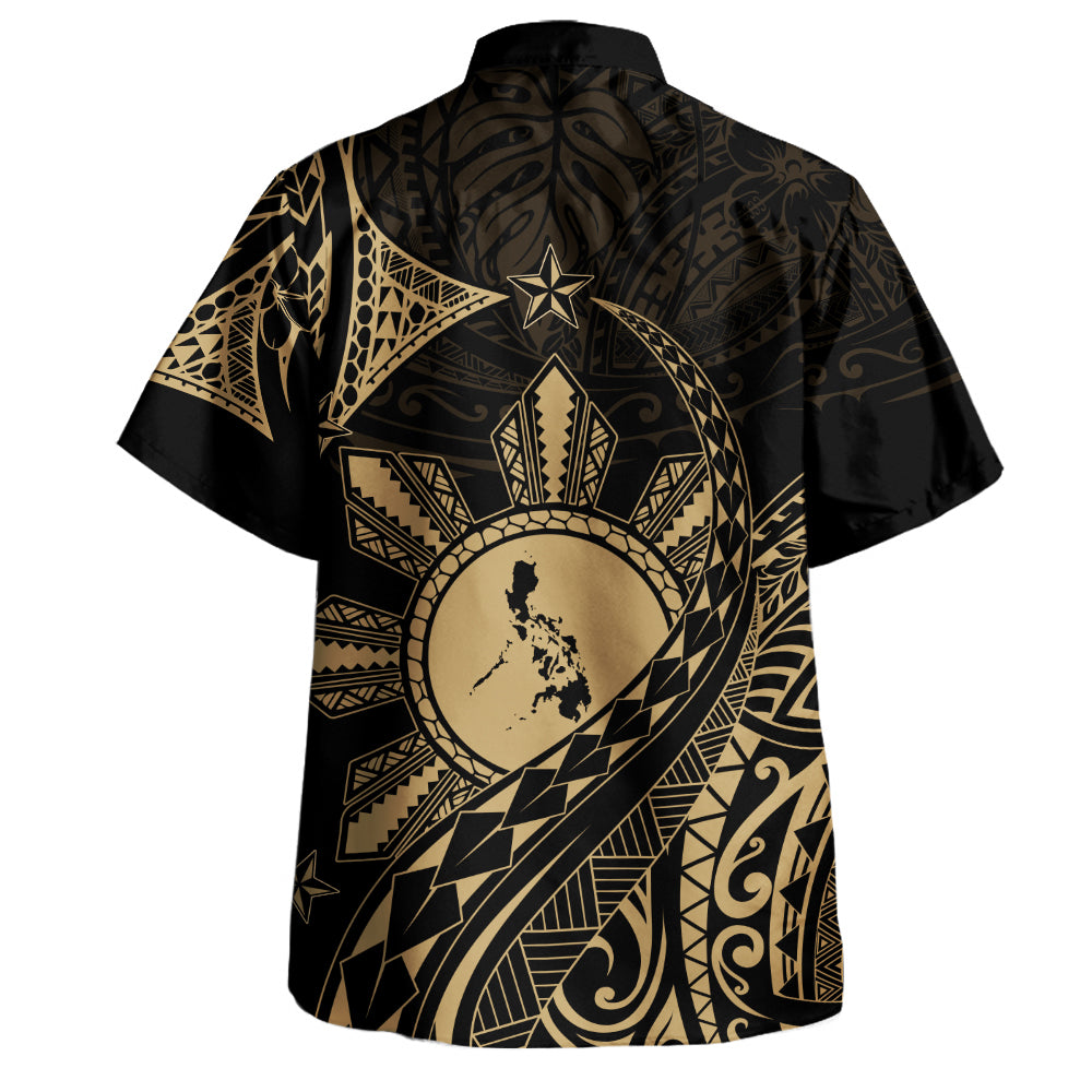 Philippines Filipinos Hawaiian Shirt Filipino Polynesia Star With Tribal Design