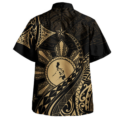 Philippines Filipinos Hawaiian Shirt Filipino Polynesia Star With Tribal Design