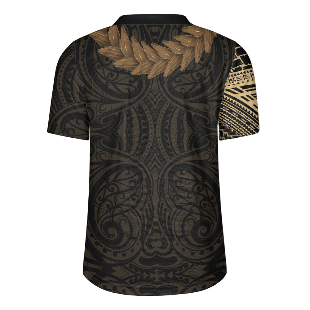 Samoa Rugby Jersey Tattoo Roman Reigns With Ula Fala Style Brown
