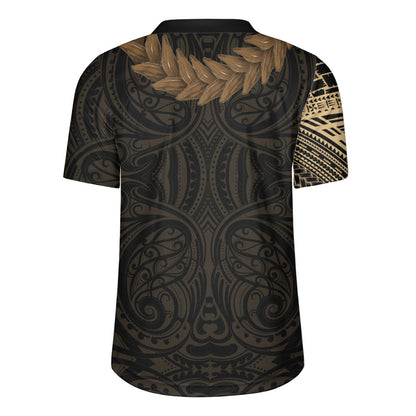 Samoa Rugby Jersey Tattoo Roman Reigns With Ula Fala Style Brown