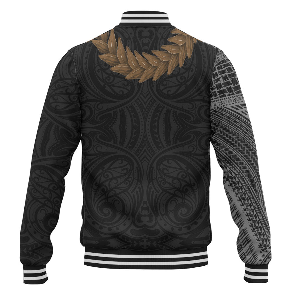 Samoa Baseball Jacket Tattoo Roman Reigns With Ula Fala Style Brown