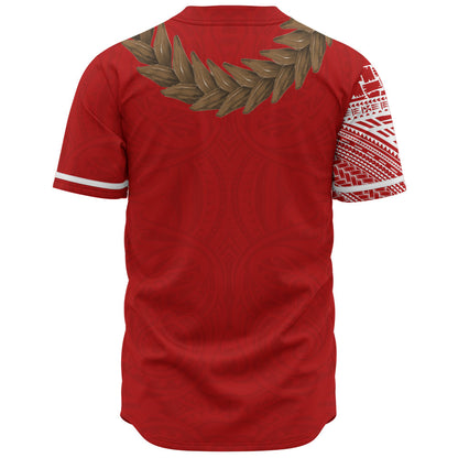 Samoa Baseball Shirt Tattoo Roman Reigns With Ula Fala Style Brown