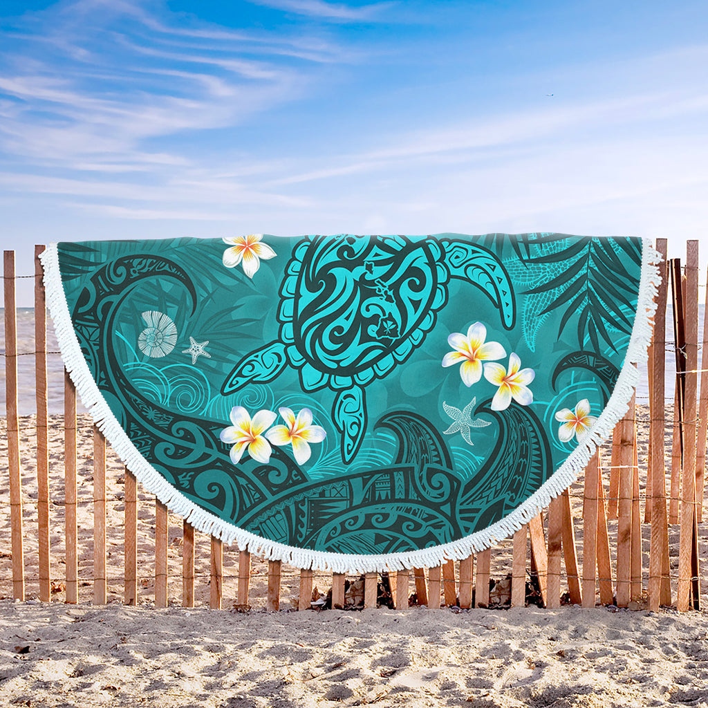 Hawaii Beach Blanket Hawaiian Sea Turtle & Floral Dreams