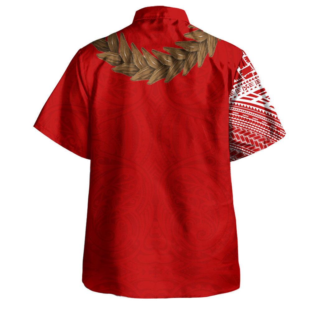 Samoa Hawaiian Shirt Tattoo Roman Reigns With Ula Fala Style Brown