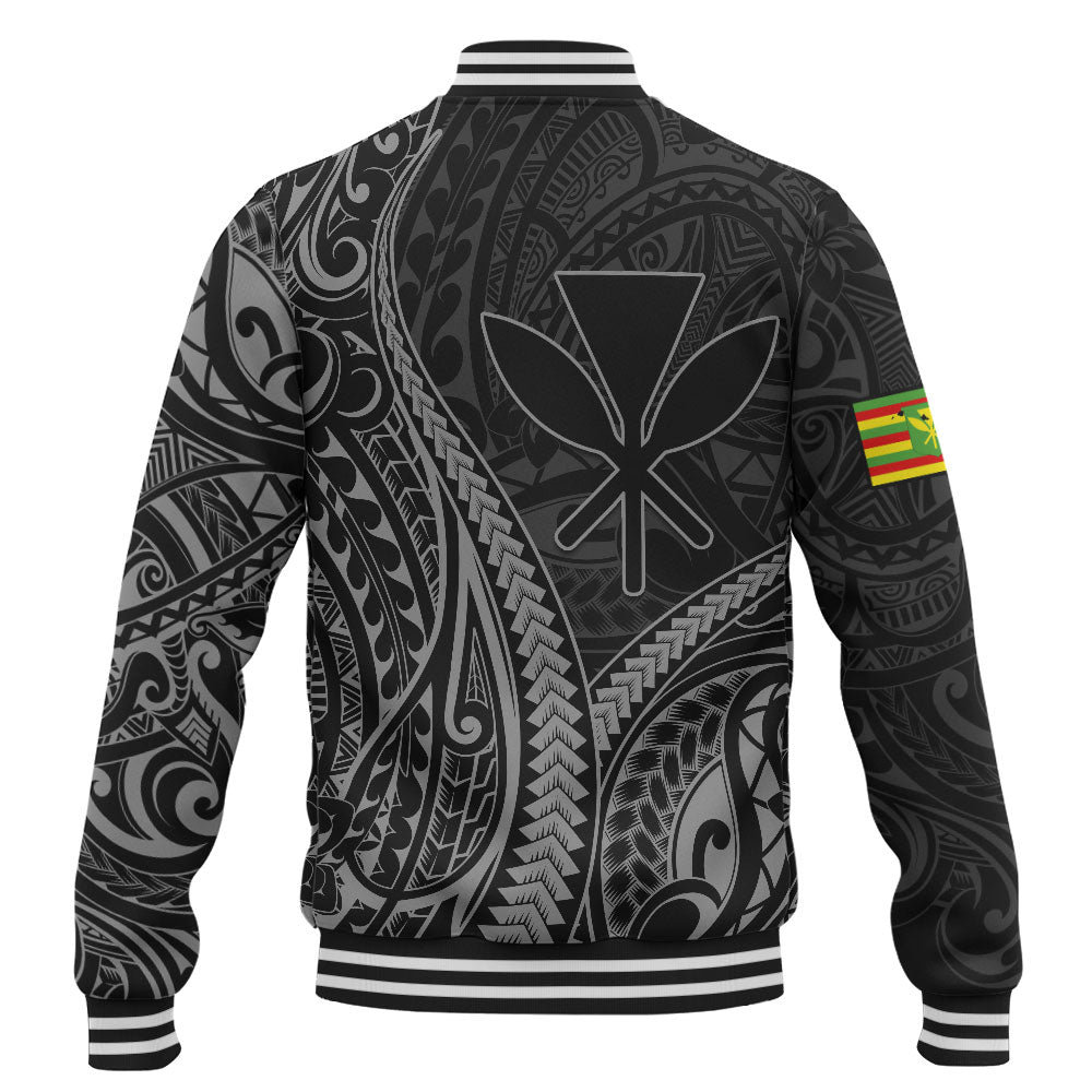 Hawaii Baseball Jacket Polynesian Tribal Tattoo Island Spirit Style