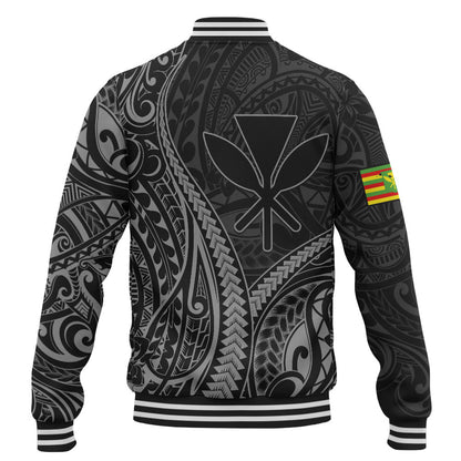 Hawaii Baseball Jacket Polynesian Tribal Tattoo Island Spirit Style
