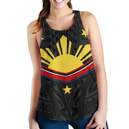 Philippines Filipinos Women Tank Polynesian Inspired Tribal Tattoo
