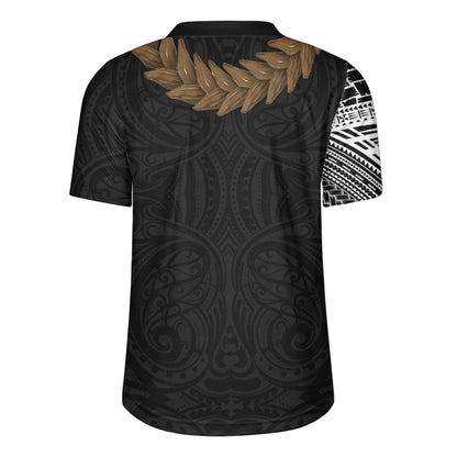 Samoa Rugby Jersey Tattoo Roman Reigns With Ula Fala Style Brown
