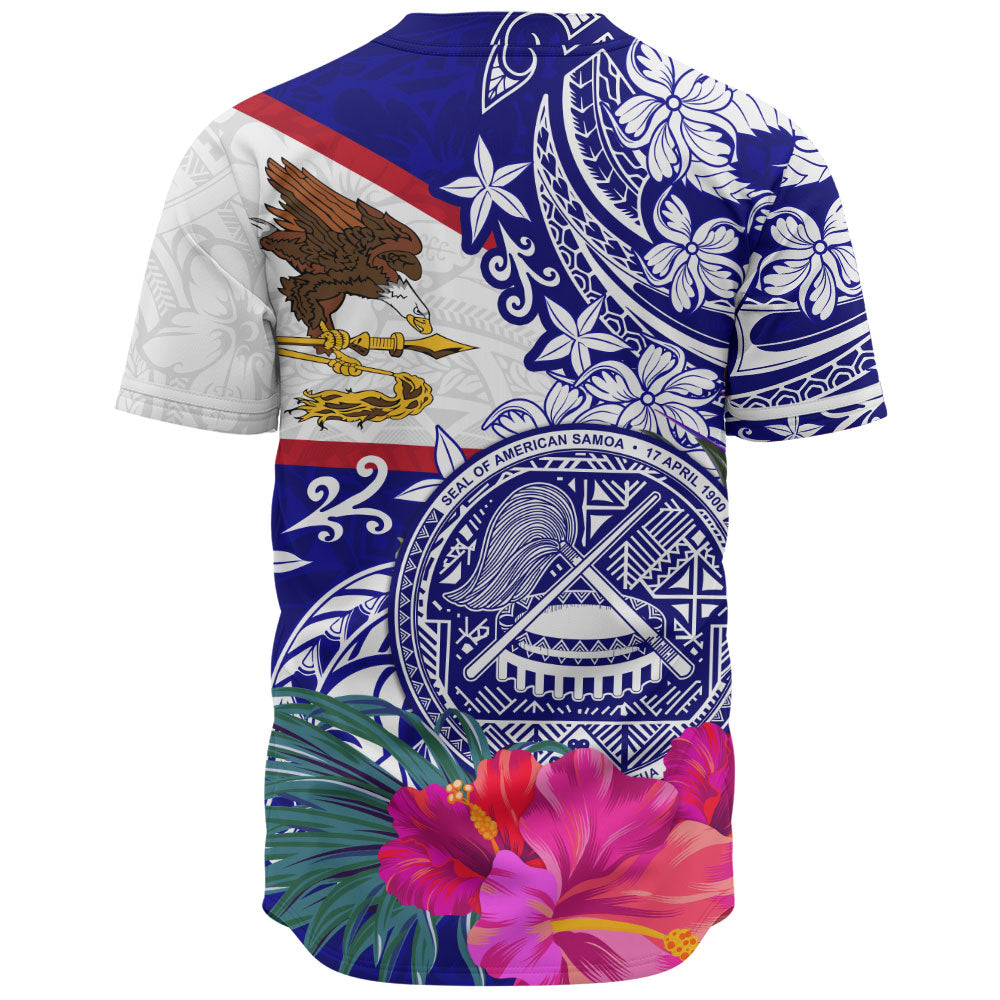 American Samoa Baseball Shirt Flag Tribal Tropical Style