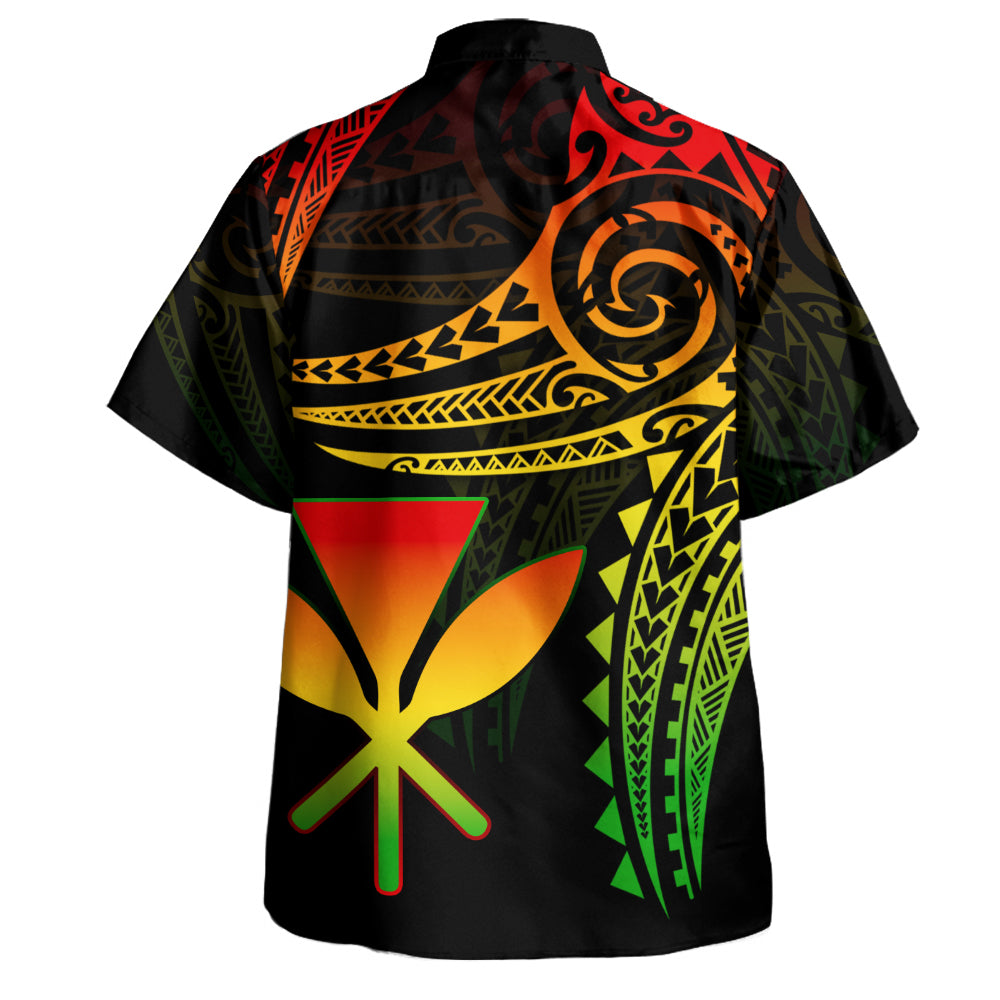 Hawaii Hawaiian Shirt Polynesian Flame Of Hawaii Style
